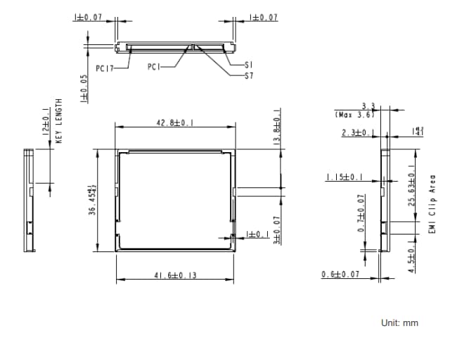Mechanical Drawing - Apacer Technology Inc. SV25P-CFast Flash Memory Cards